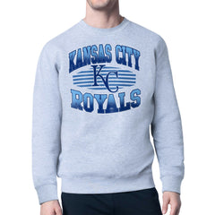 Kansas City Royals Starter Team Grit Graphic Fleece Pullover Sweatshirt - Heather Gray - MLB Sale