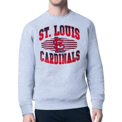 St. Louis Cardinals Starter Team Grit Graphic Fleece Pullover Sweatshirt - Heather Gray - MLB on Sale