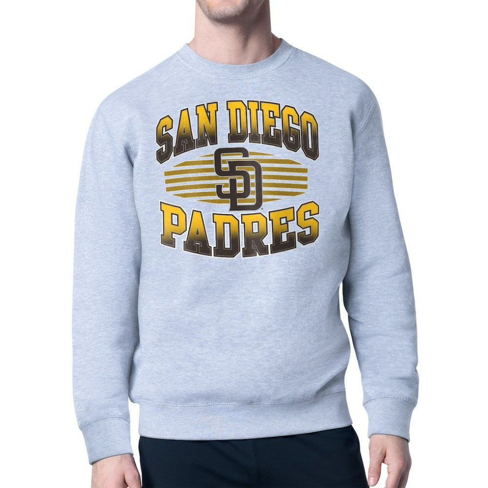 San Diego Padres Starter Team Grit Graphic Fleece Pullover Sweatshirt - Heather Gray - MLB Sale