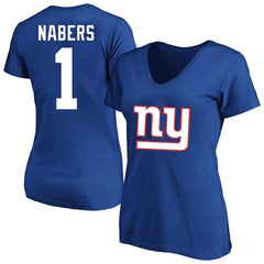 Fanatics Malik Nabers New York Giants Women's Plus Size Name & Number T-Shirt Royal