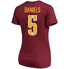 Fanatics Jayden Daniels Washington Commanders Women's Plus Size Name & Number T-Shirt Burgundy