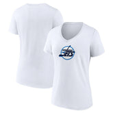 Winnipeg Jets Women's Primary Logo V-Neck T-Shirt - White - NHL 203353771