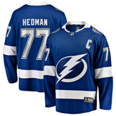 Victor Hedman Tampa Bay Lightning Fanatics Home Captain Patch Breakaway Jersey - Blue - NHL 203353905