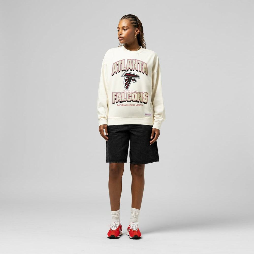 Mitchell & Ness Atlanta Falcons Women's Tonal Arch Sweatshirt Cream