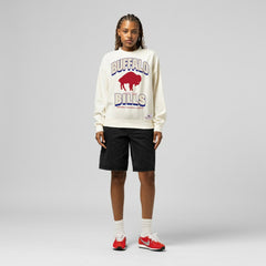 Mitchell & Ness Buffalo Bills Women's Tonal Arch Sweatshirt Cream