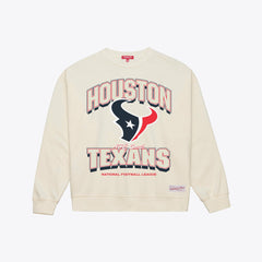 Mitchell & Ness Houston Texans Women's Tonal Arch Sweatshirt Cream