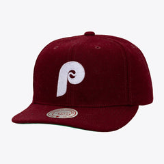 Philadelphia Phillies Vintage Fit Melton Wool Adjustable Hat - Burgundy - MLB Online