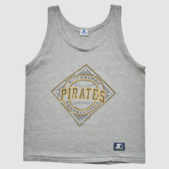 Pittsburgh Pirates Starter 1989 Tank - Gray - Vintage - Fanatics Sale