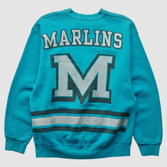 Miami Marlins 90s Pullover Sweatshirt - Teal - Vintage - Fanatics Sale