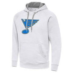 St. Louis Blues Antigua Victory Pullover Hoodie - White - NHL 203361766