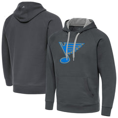 St. Louis Blues Antigua Victory Pullover Hoodie - Charcoal - NHL 203361771