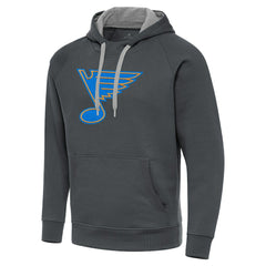 St. Louis Blues Antigua Victory Pullover Hoodie - Charcoal - NHL 203361771