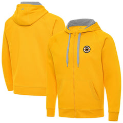 Boston Bruins Antigua Victory Full-Zip Hoodie - Gold - NHL 203361784