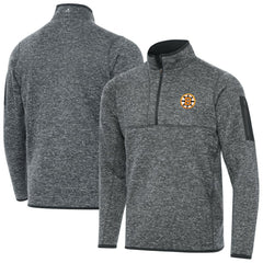 Boston Bruins Antigua Fortune Quarter-Zip Pullover Jacket - Heather Black - NHL 203361790
