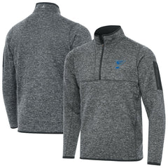 St. Louis Blues Antigua Fortune Quarter-Zip Pullover Jacket - Heather Gray - NHL 203361791