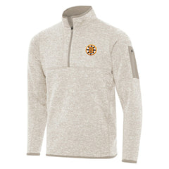 Boston Bruins Antigua Fortune Quarter-Zip Pullover Jacket - Oatmeal - NHL 203361792
