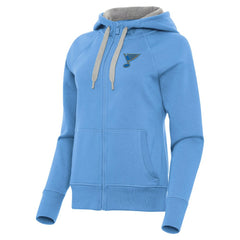 St. Louis Blues Antigua Women's Victory Full-Zip Hoodie - Blue - NHL 203361793