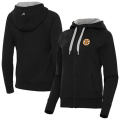 Boston Bruins Antigua Women's Victory Full-Zip Hoodie - Black - NHL 203361795