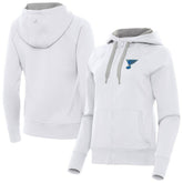 St. Louis Blues Antigua Women's Victory Full-Zip Hoodie - White - NHL 203361799