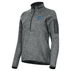 St. Louis Blues Antigua Women's Fortune Half-Zip Pullover - Heather Black - NHL 203361809