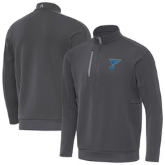 St. Louis Blues Antigua Generation Quarter-Zip Pullover Top - Pewter - NHL 203361818