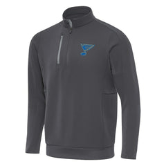 St. Louis Blues Antigua Generation Quarter-Zip Pullover Top - Pewter - NHL 203361818