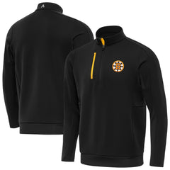 Boston Bruins Antigua Generation Quarter-Zip Pullover Top - Black - NHL 203361820