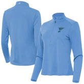 St. Louis Blues Antigua Women's Tribute Half-Zip Pullover - Blue - NHL 203361834