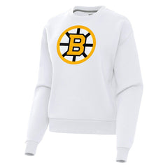 Boston Bruins Antigua Women's Victory Pullover Sweatshirt - White - NHL 203361843