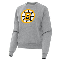 Boston Bruins Antigua Women's Victory Pullover Sweatshirt - Heather Gray - NHL 203361845