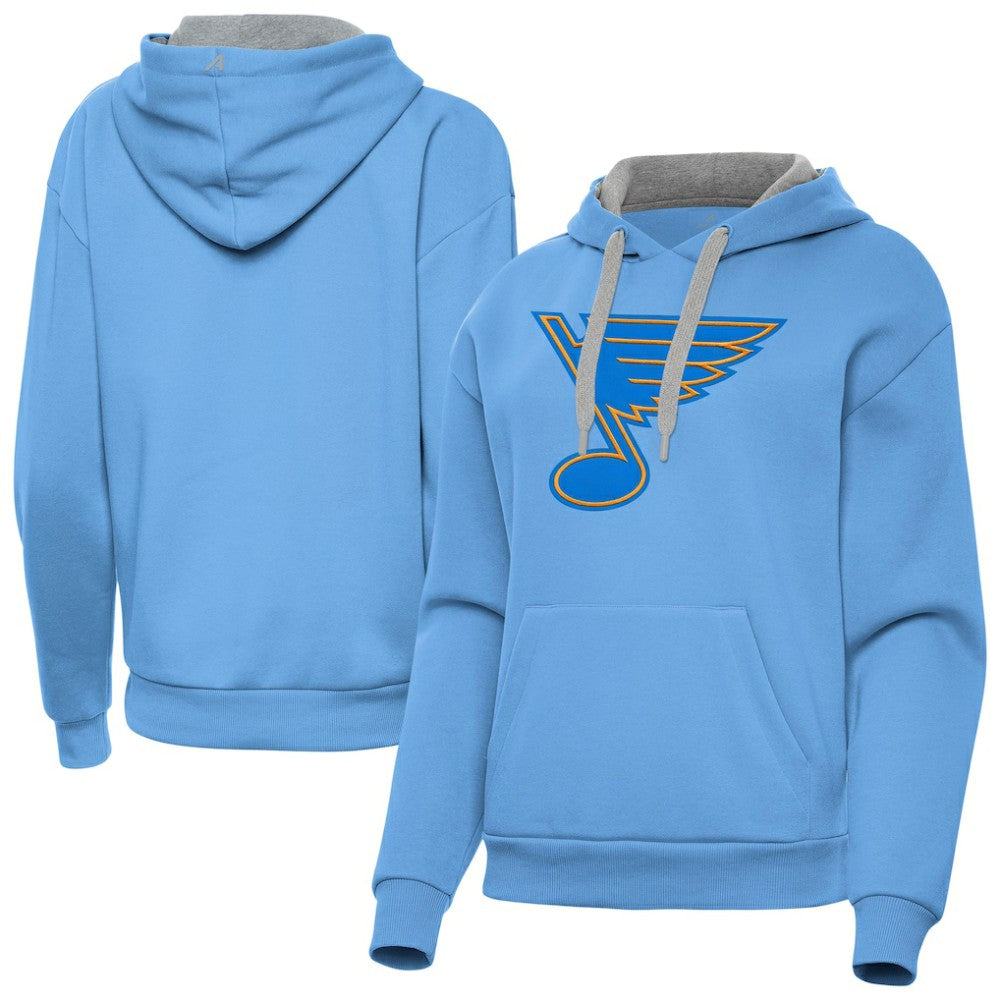 St. Louis Blues Antigua Women's Victory Pullover Hoodie - Blue - NHL 203361850