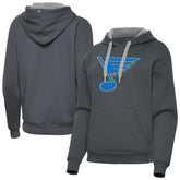 St. Louis Blues Antigua Women's Victory Pullover Hoodie - Charcoal - NHL 203361856