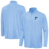 St. Louis Blues Antigua Hunk Lightweight Quarter-Zip Pullover - Heather Blue - NHL 203361875
