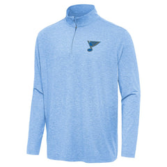 St. Louis Blues Antigua Hunk Lightweight Quarter-Zip Pullover - Heather Blue - NHL 203361875