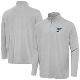 St. Louis Blues Antigua Hunk Lightweight Quarter-Zip Pullover - Heather Gray - NHL 203361879