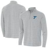 St. Louis Blues Antigua Bright Quarter-Zip Pullover - Heather Gray - NHL 203361909