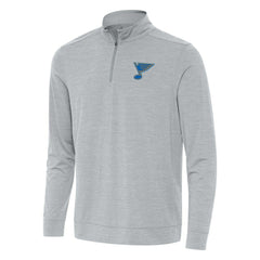 St. Louis Blues Antigua Bright Quarter-Zip Pullover - Heather Gray - NHL 203361909