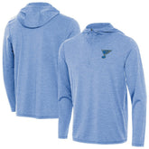 St. Louis Blues Antigua Tidy Quarter-Zip Hoodie - Heather Blue - NHL 203361910