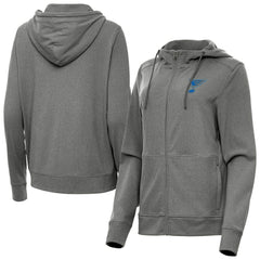 St. Louis Blues Antigua Women's Seeker Full-Zip Hoodie - Heather Black - NHL 203361939