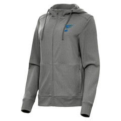 St. Louis Blues Antigua Women's Seeker Full-Zip Hoodie - Heather Black - NHL 203361939