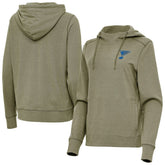 St. Louis Blues Antigua Women's Justice Pullover Hoodie - Olive - NHL 203361940