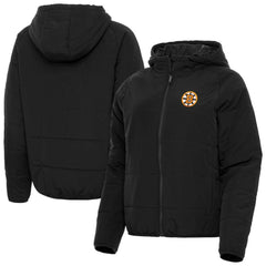 Boston Bruins Antigua Women's Raglan Universe Full-Zip Hooded Jacket - Black - NHL 203361953