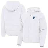 St. Louis Blues Antigua Women's Raglan Universe Full-Zip Hooded Jacket - White - NHL 203361957