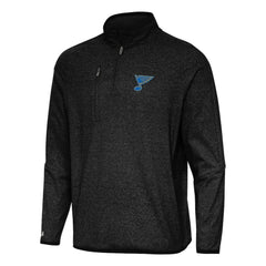 St. Louis Blues Antigua Certain Tri-Blend Quarter-Zip Top - Heather Black - NHL 203361970