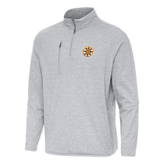 Boston Bruins Antigua Certain Tri-Blend Quarter-Zip Top - Heather Gray - NHL 203361971