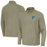 St. Louis Blues Antigua Subtle Quarter-Zip Sweatshirt - Olive - NHL 203361974