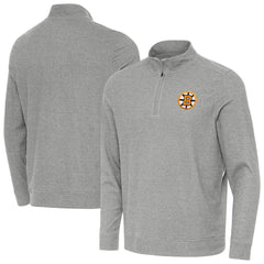 Boston Bruins Antigua Subtle Quarter-Zip Sweatshirt - Heather Gray - NHL 203361976