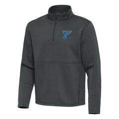 St. Louis Blues Antigua Twist Quarter-Zip Pullover Jacket - Pewter - NHL 203361980