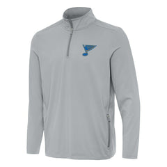St. Louis Blues Antigua Perilous Quarter-Zip Sweatshirt - Gray - NHL 203361986