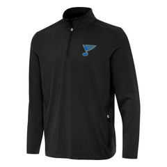 St. Louis Blues Antigua Perilous Quarter-Zip Sweatshirt - Black - NHL 203361989